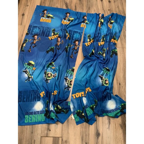 Toy Story Pixar Toy Story Blue No One Gets Left Behind Curtains (2 Panels) 42 x - Picture 4 of 4
